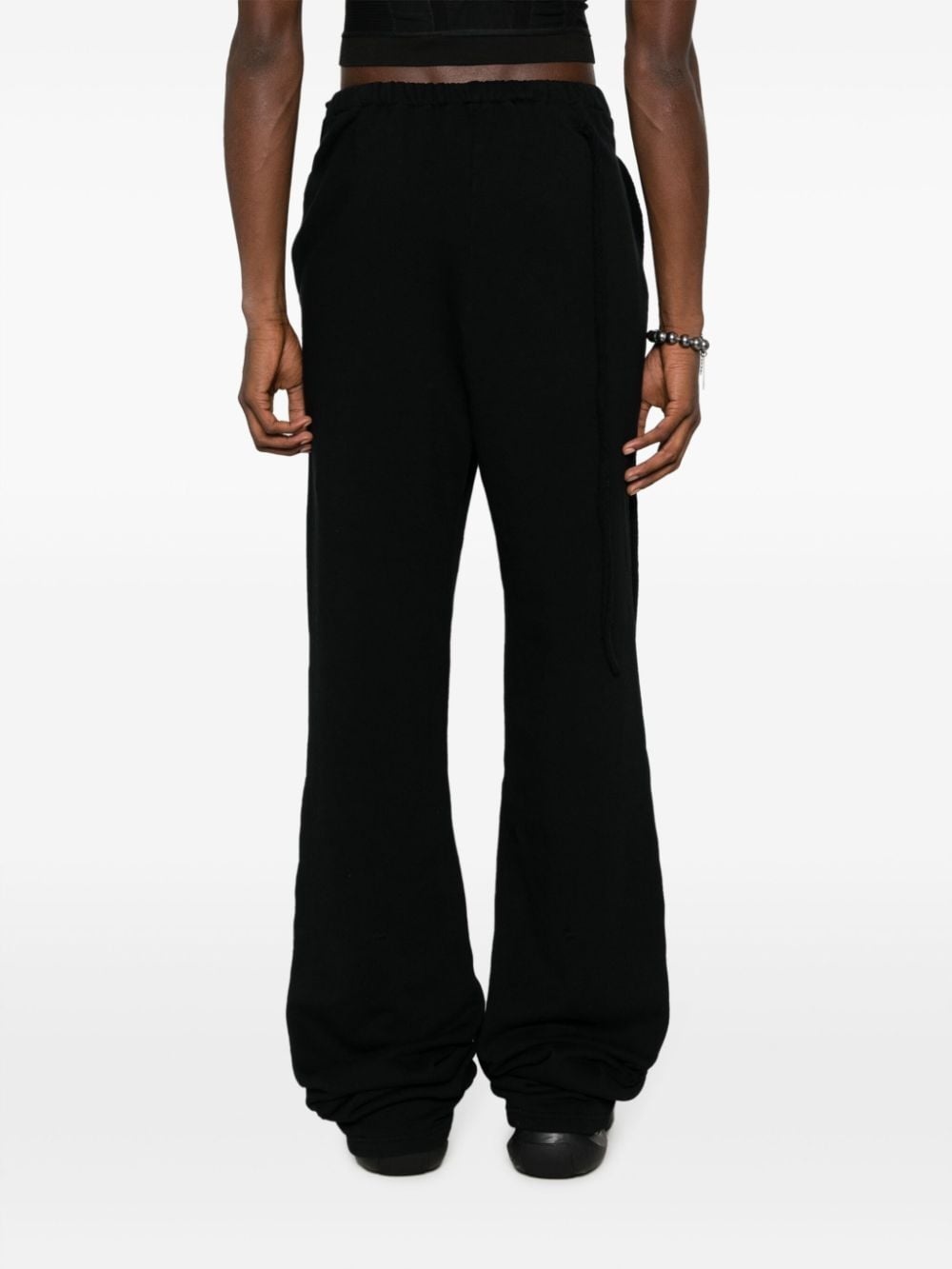 tie-detail organic cotton track pants - 5