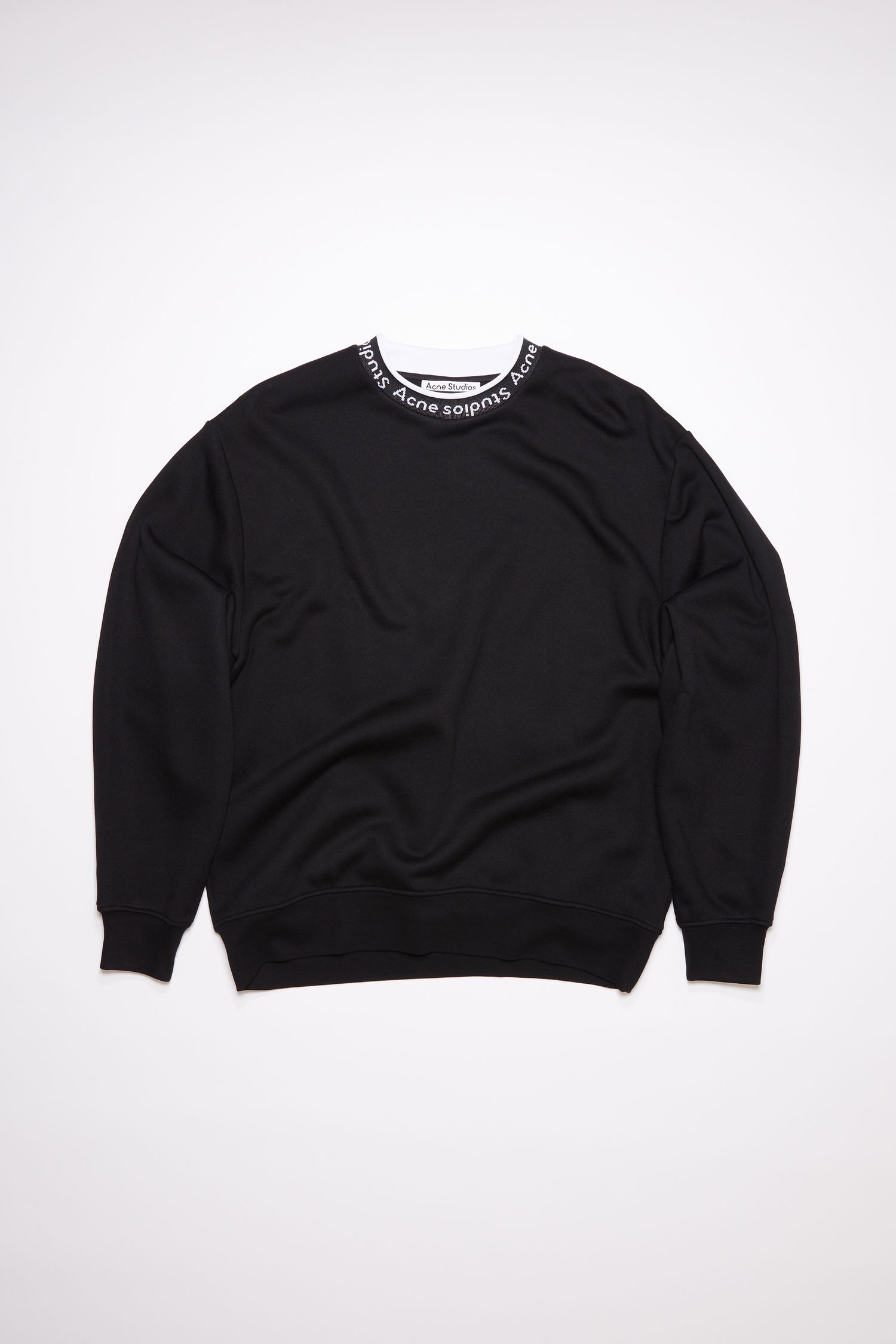 Logo rib sweatshirt - Black - 4