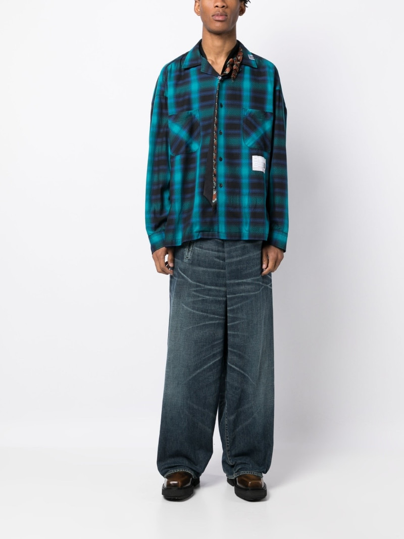 Maison MIHARAYASUHIRO plaid-check print cotton shirt outlook