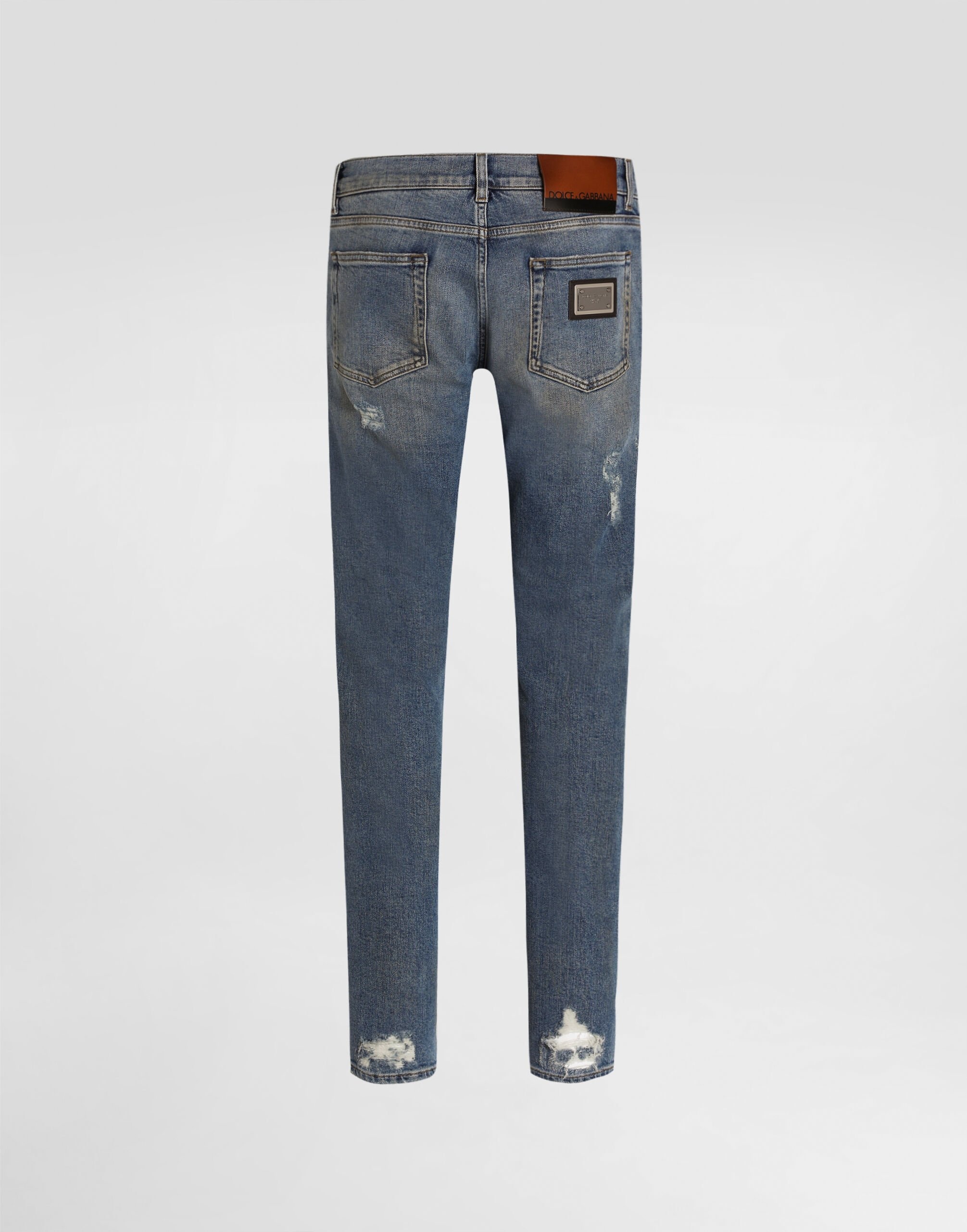 Slim-fit stretch cotton jeans with tag - 6