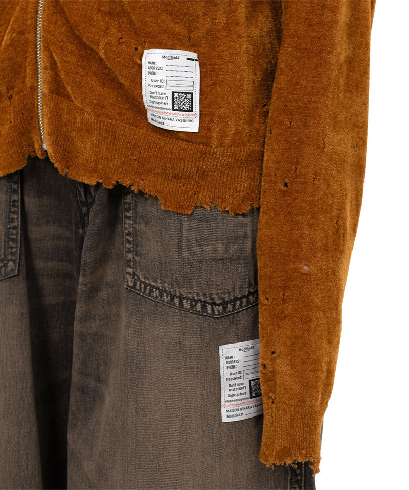 Distressed High Neck Knit Cardigan 21