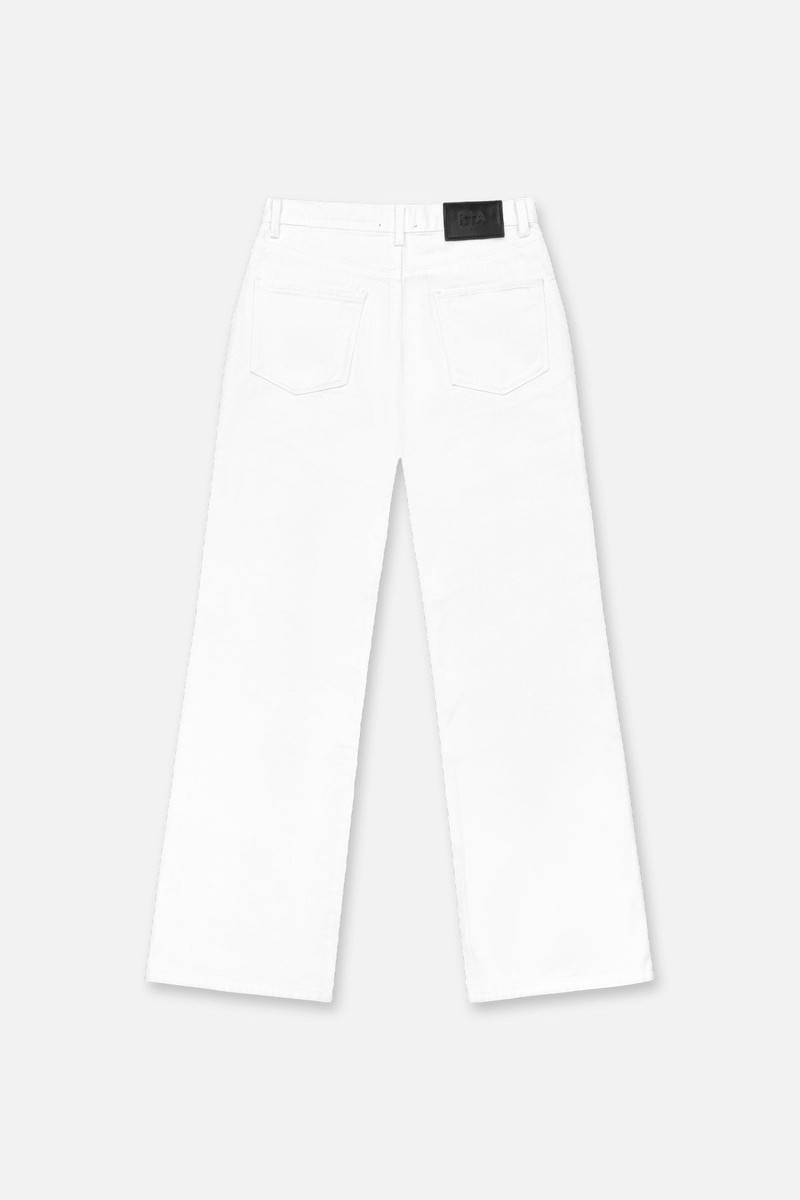JAMIE WIDE LEG FLARE JEAN | WHITE TRI PAINT 2