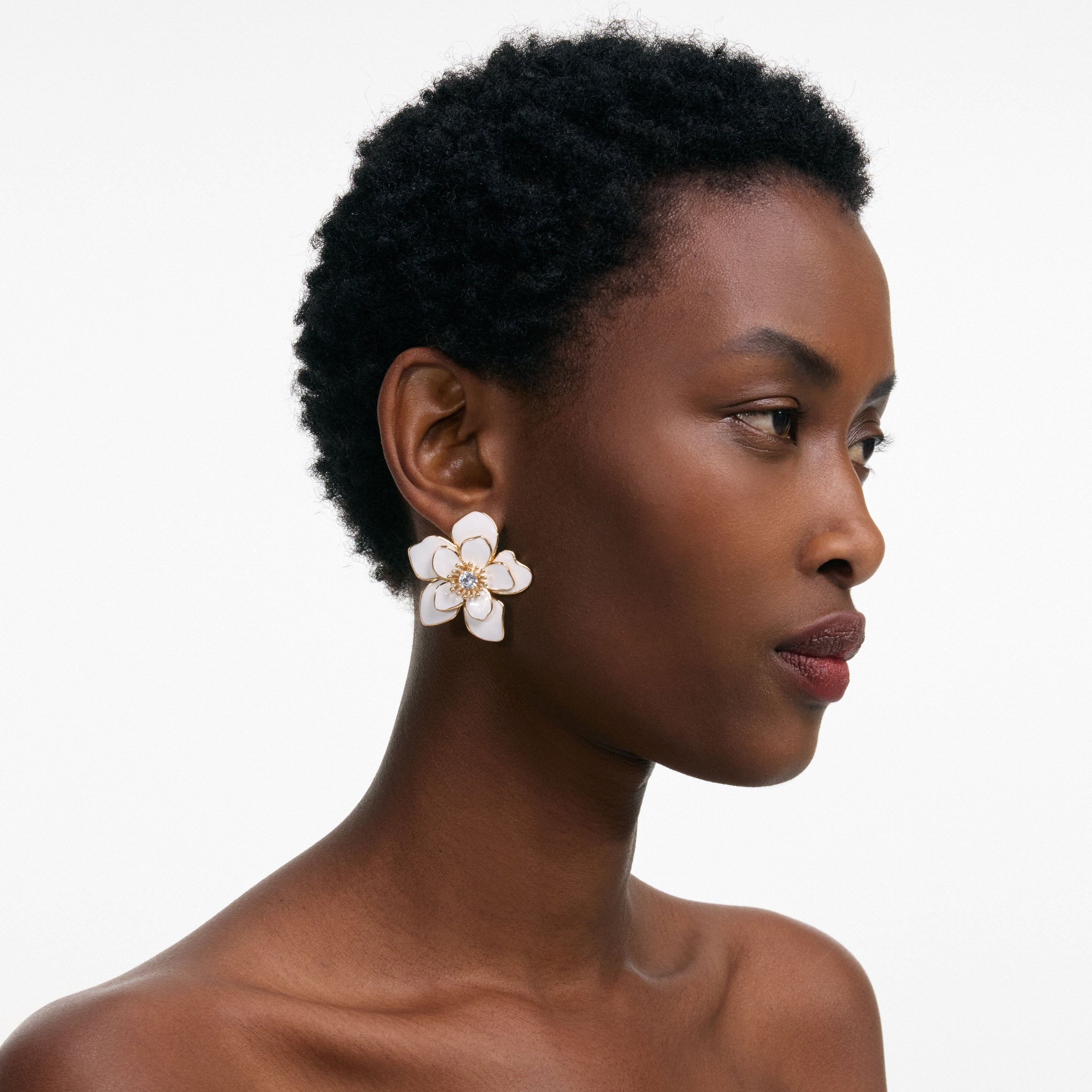 Enamel Flower Earrings - 4