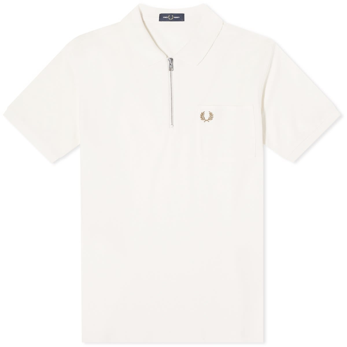Fred Perry Textured Zip Neck Polo - 1