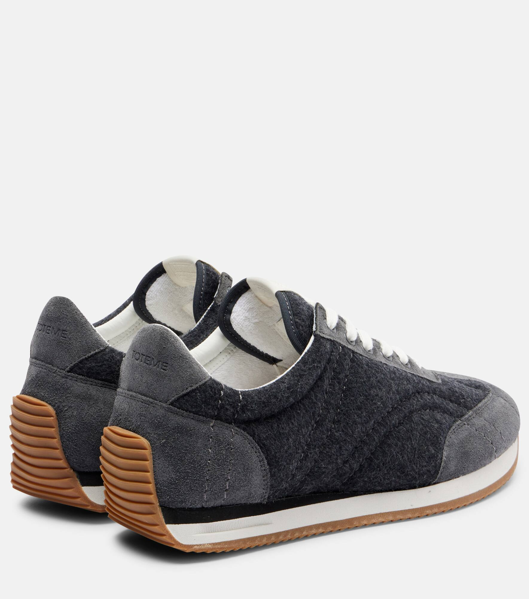 Suede-trimmed sneakers - 2