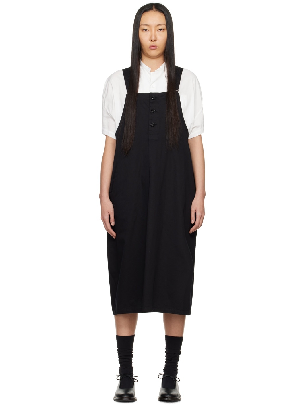 Black Overall Maxi Dress - 1