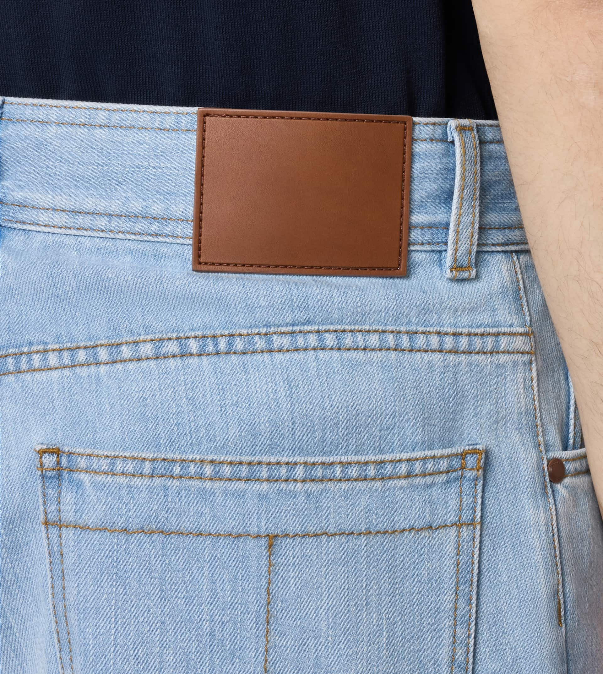 RELAXED FIT 5 POCKET JEANS - LIGHT BLUE - 5