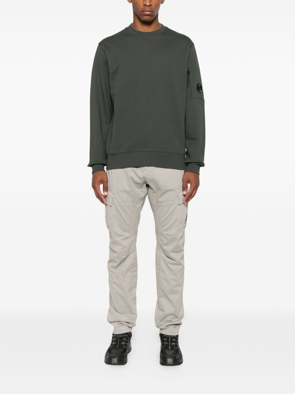 lens-detail crew-neck sweatshirt - 2