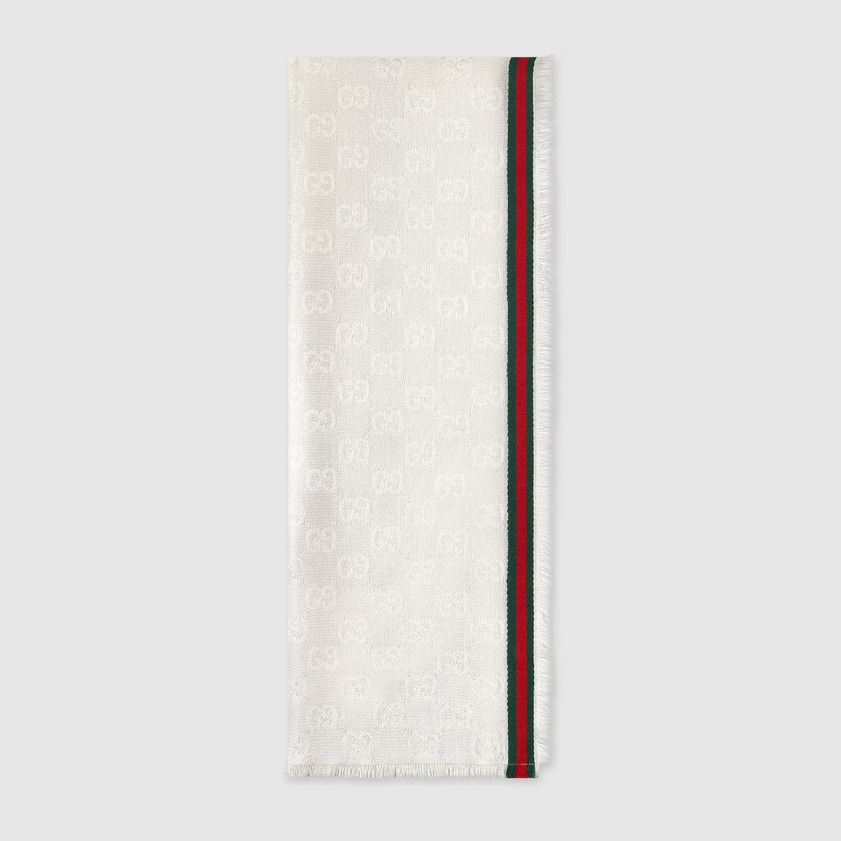 GG silk cotton stole - 1