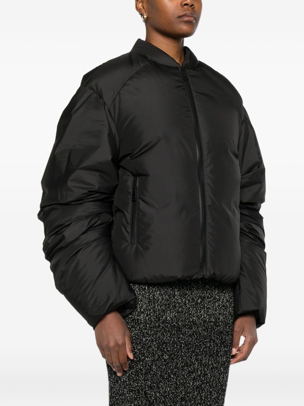 quilted zip-front jacket - 3
