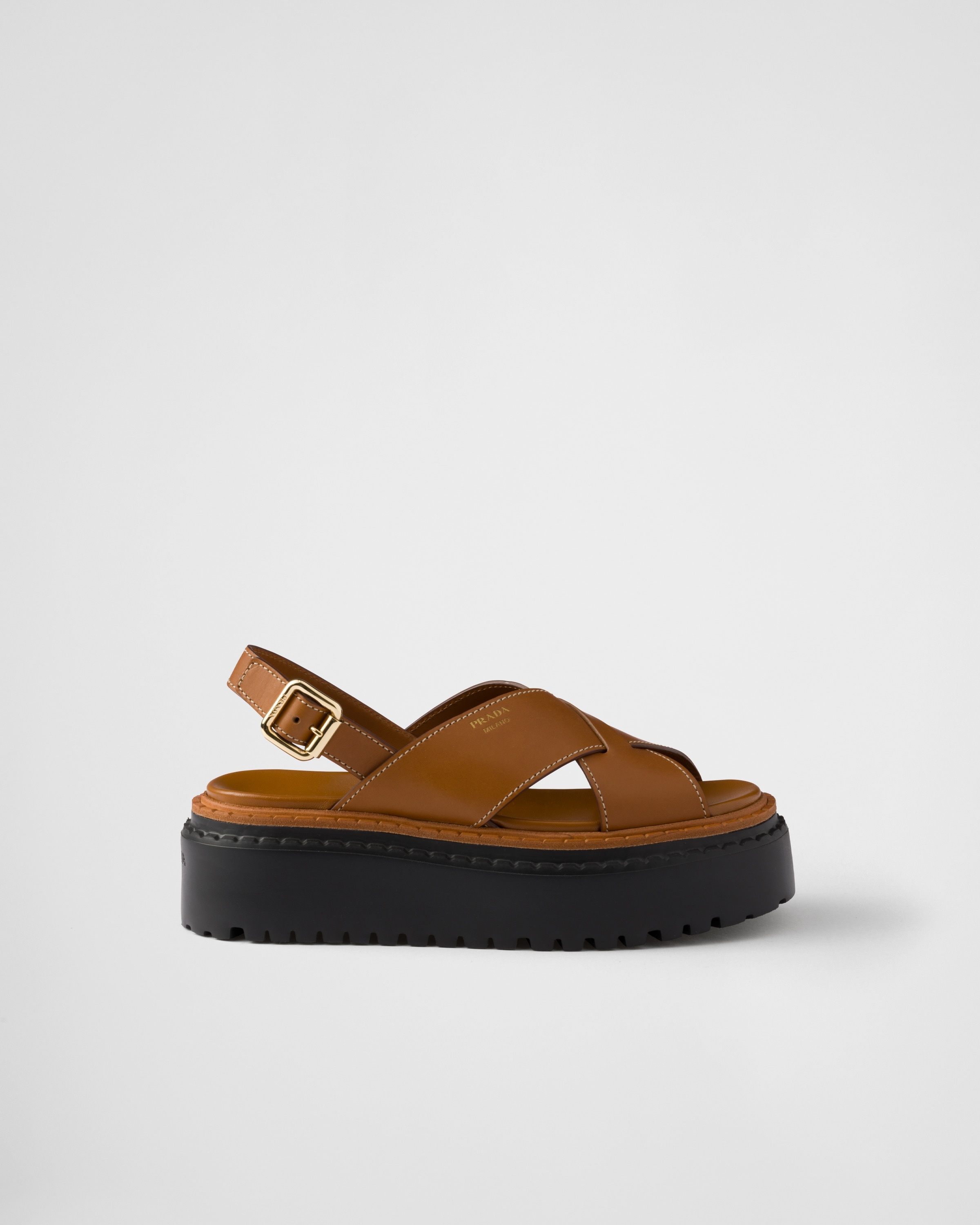 Leather crisscross sandals - 2