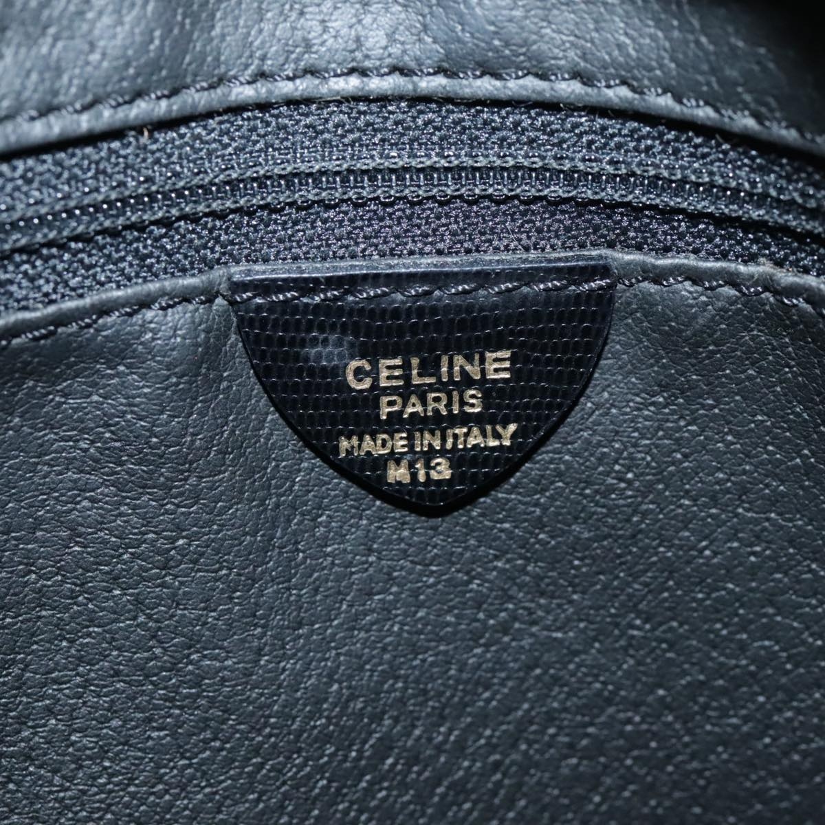 CELINE Hand Bag Leather Black Gold - 15