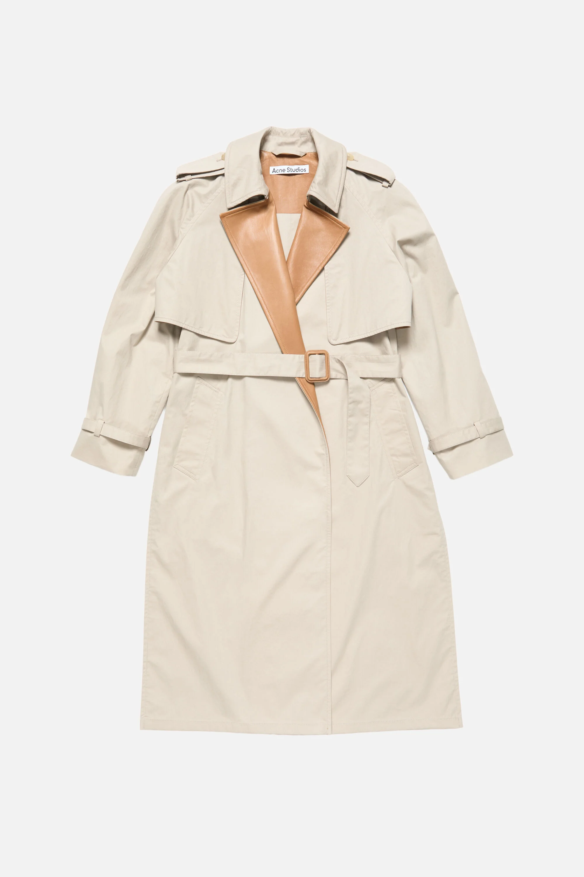 Layered trench coat - Light beige - 1