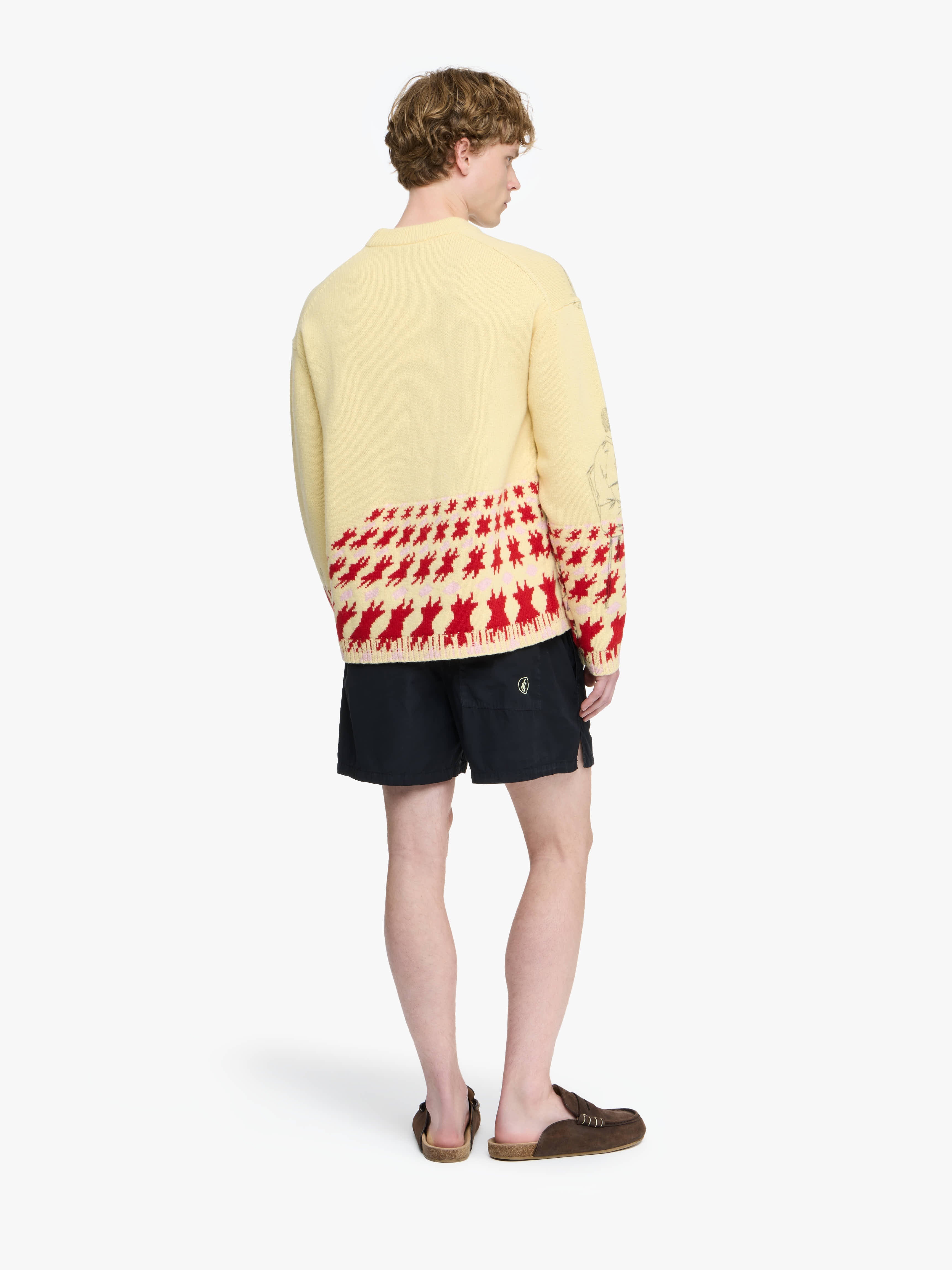 CONTRAST EMBROIDERY SHORTS - 3
