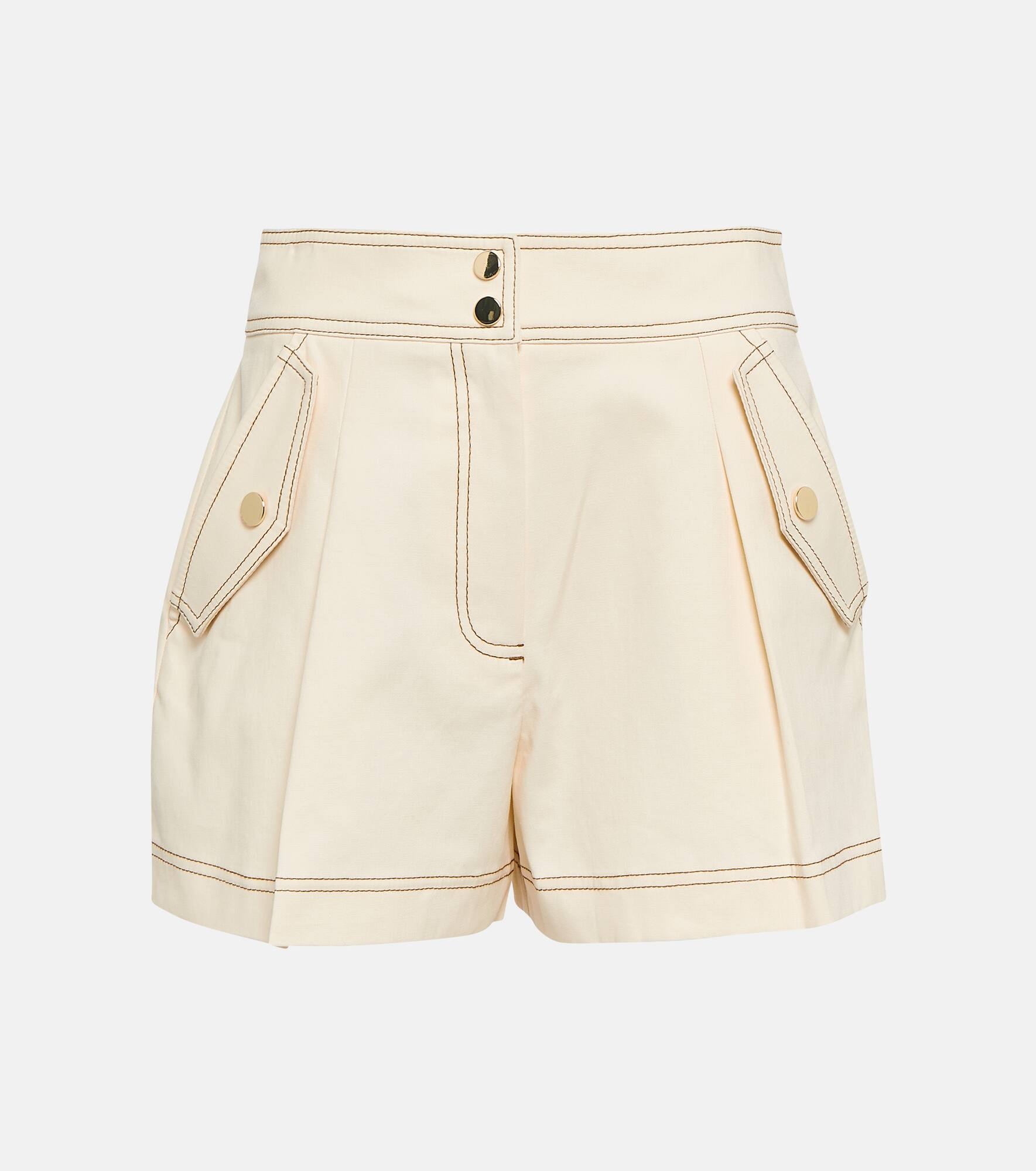 Keita high-rise cotton shorts - 1