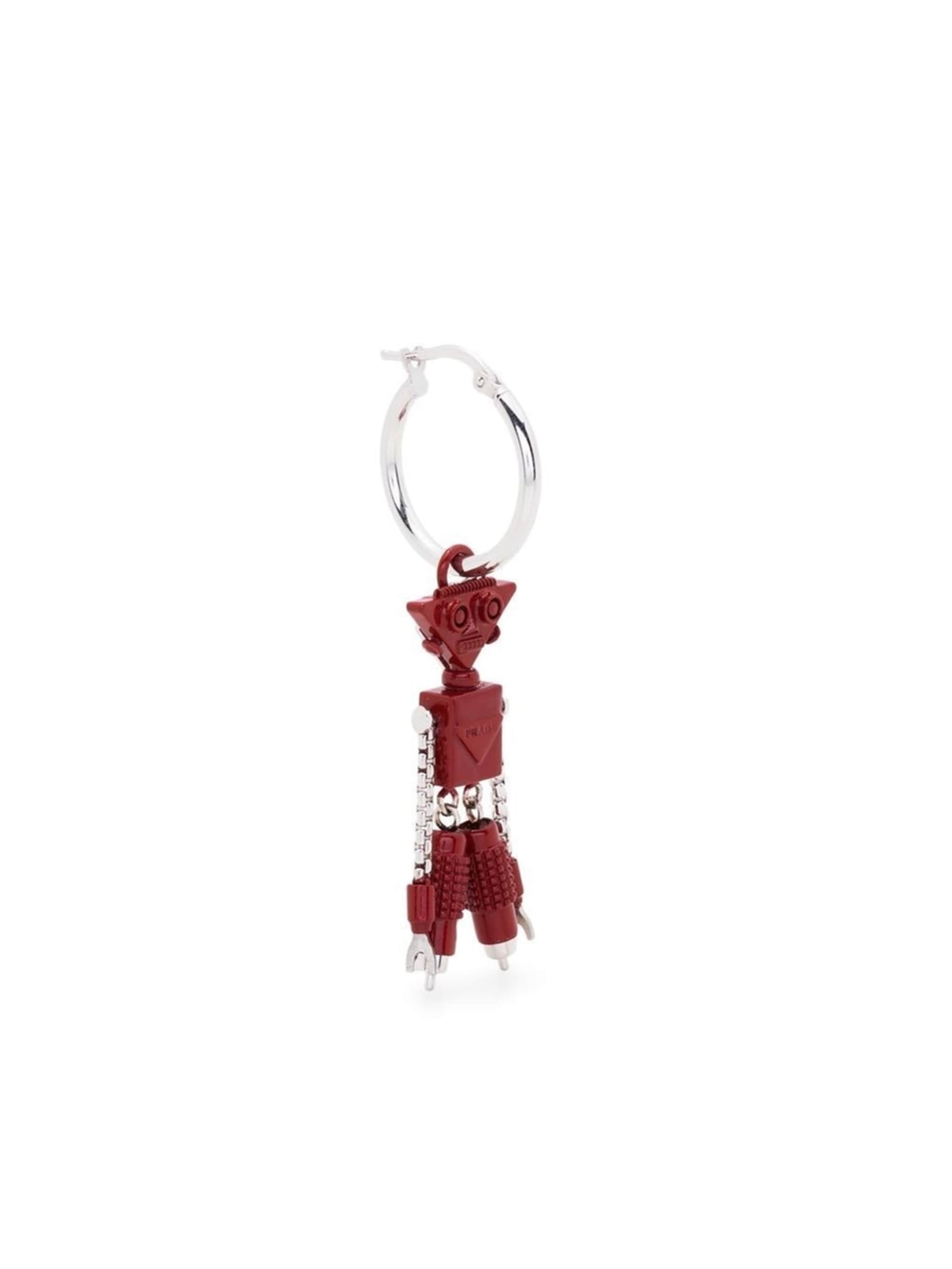 charm-detailed hoop earring - 1