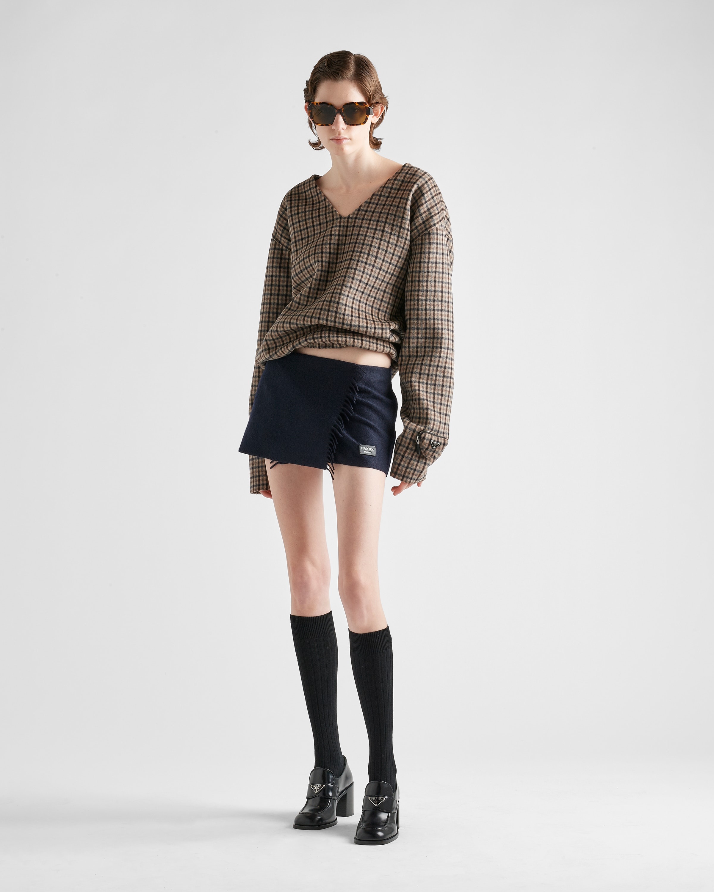 【プラダ・PRADA】Cashgora top with pouch Prada Cashgora top with pouch | REVERSIBLE