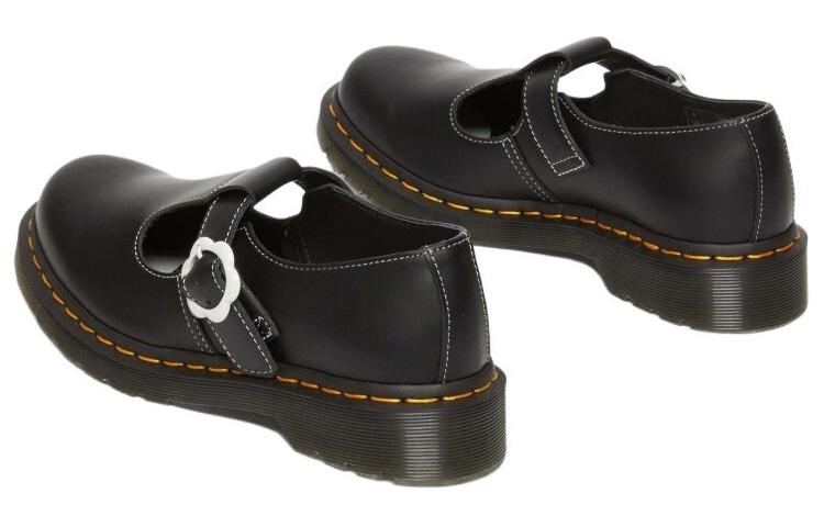 (WMNS) Dr. Martens Polley Smooth Leather Mary Janes 'Black' 31687001 - 5