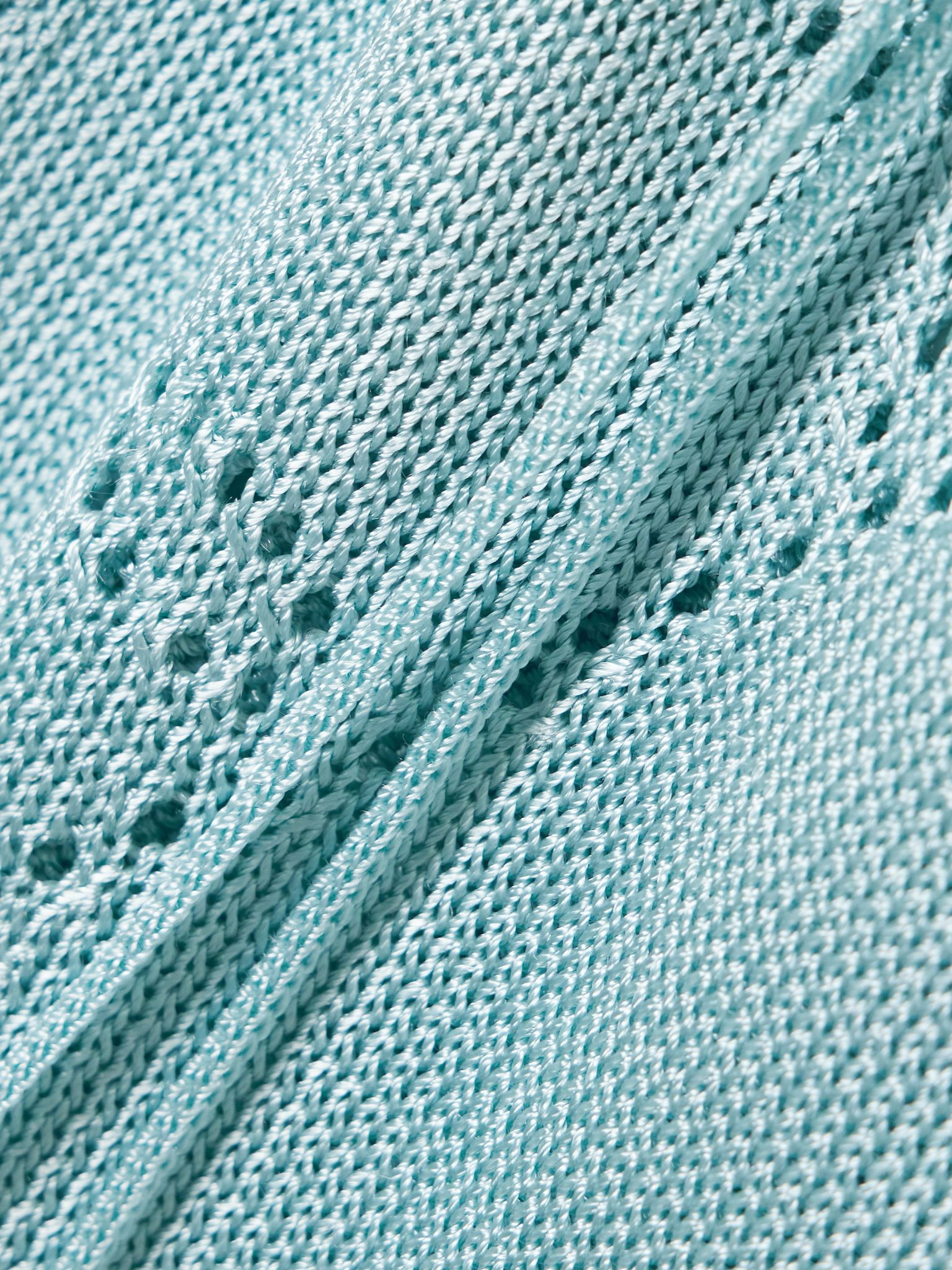 Pointelle-knit shorts Light blue - 5