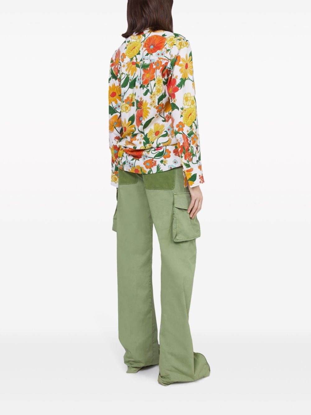 Lady Garden-print collarless shirt - 3