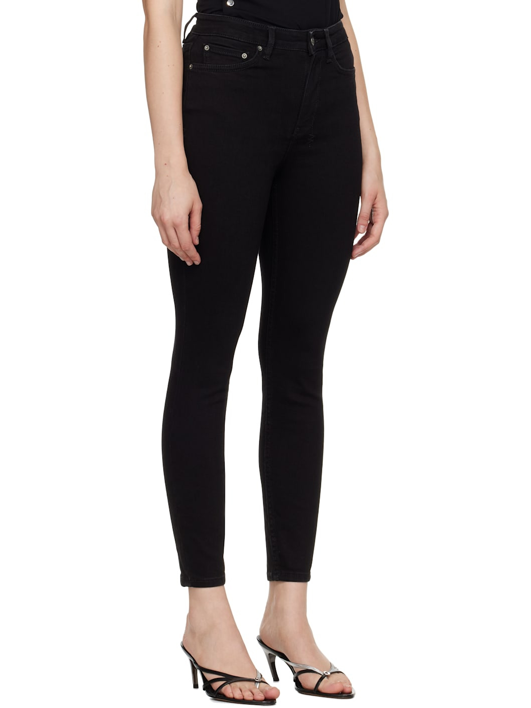 Black Hi N Wasted Jeans - 2