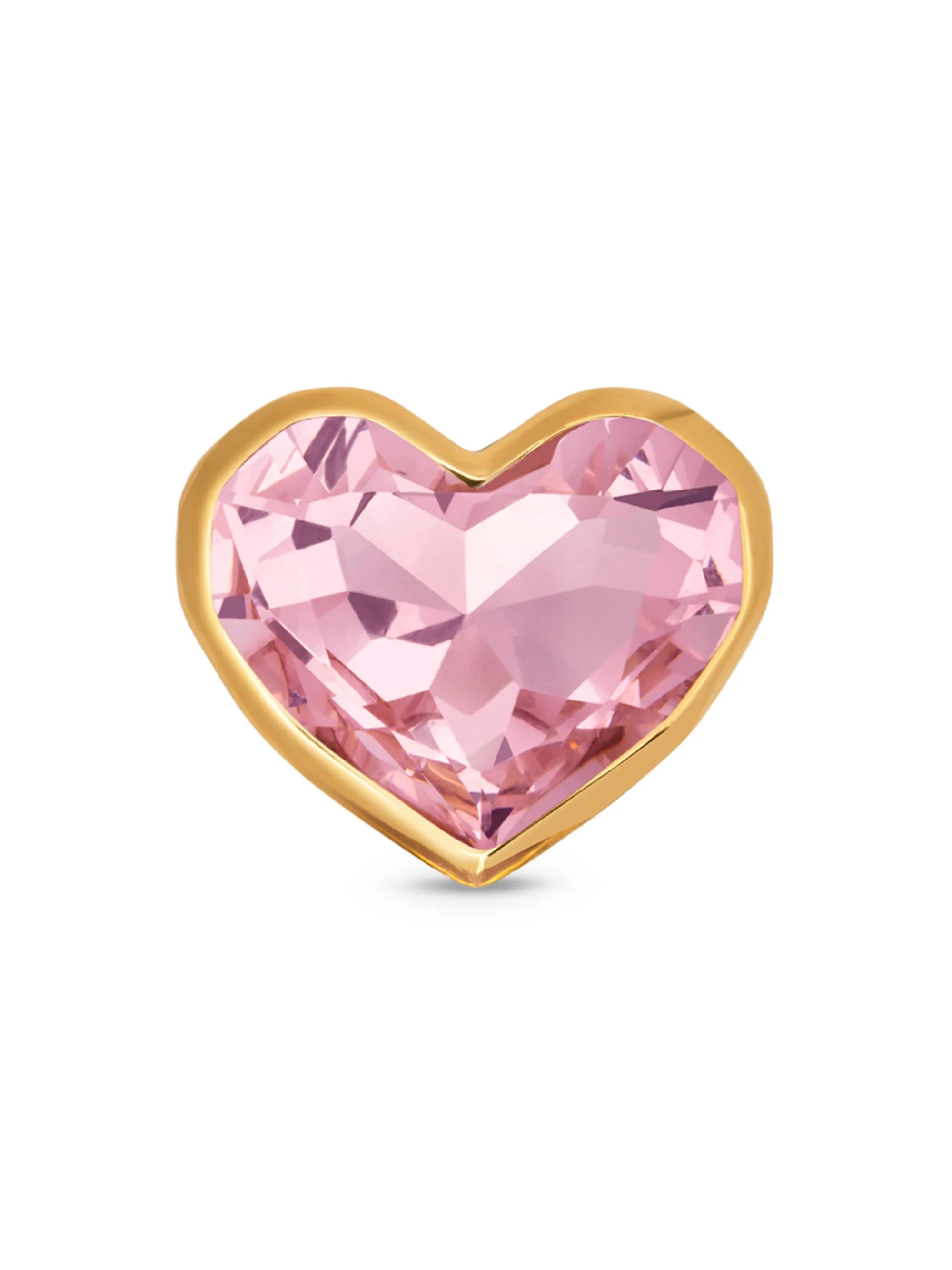 Women's 24K-Gold-Plated & Glass Crystal Heart Ring - Pink - 1
