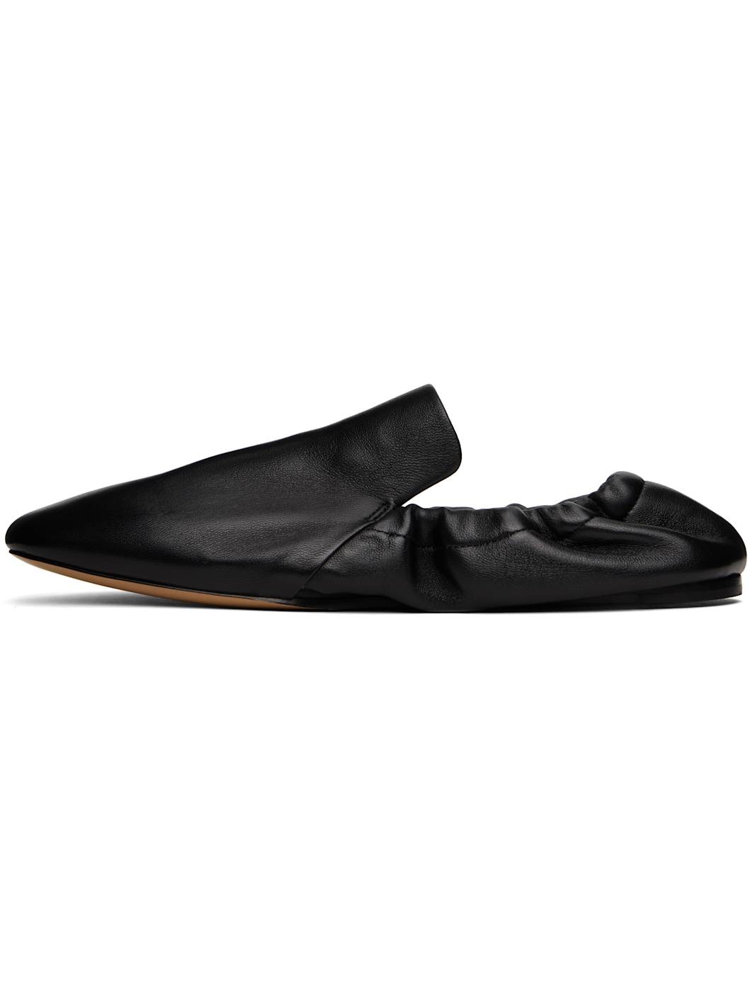 Black Leather Loafers - 3