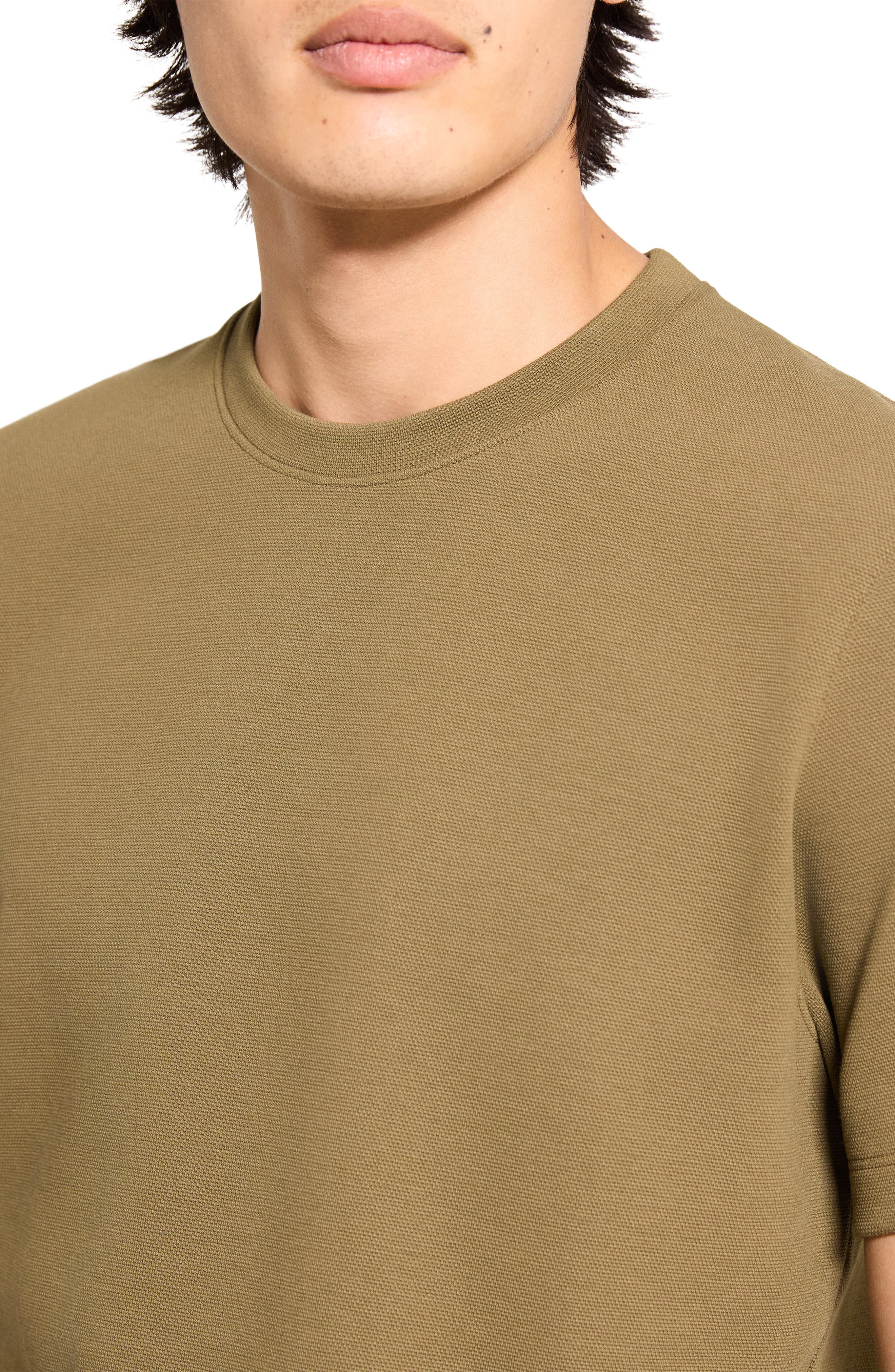Theory Delroy Double Piqué Crewneck T-Shirt in Duffle at Nordstrom - 4