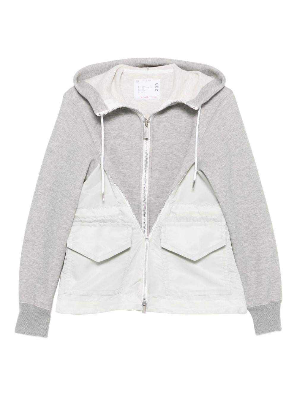 Sacai Women Cotton And Nylon Hoodie - 1