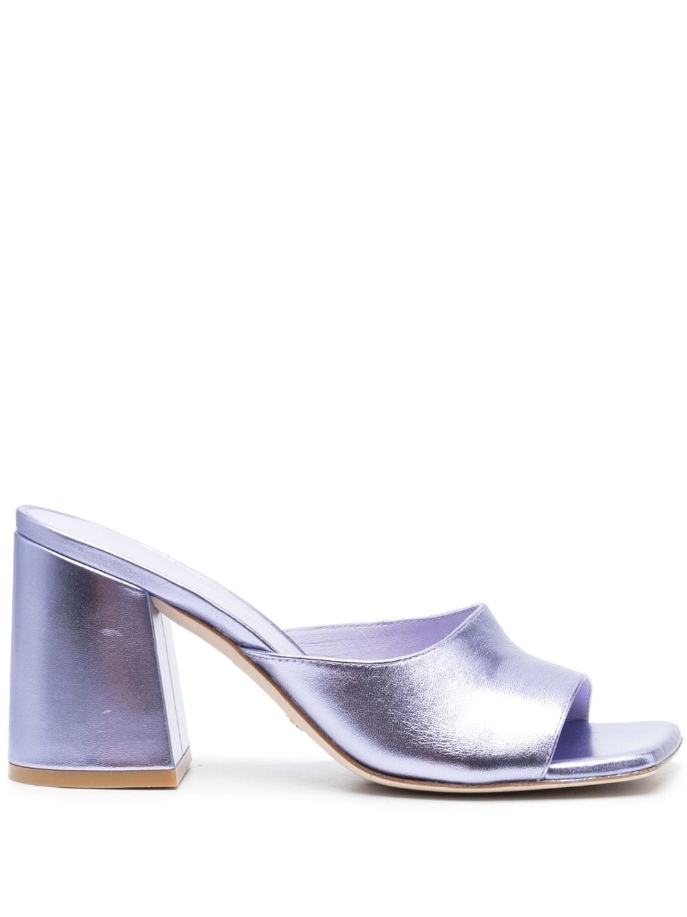 Tia 85mm metallic-finish mules - 1