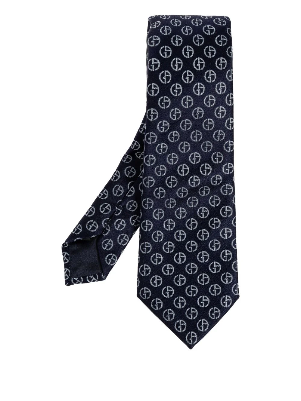pattern silk tie - 1