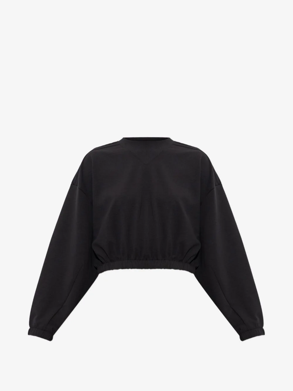 logo-embroidered cropped sweatshirt - 1
