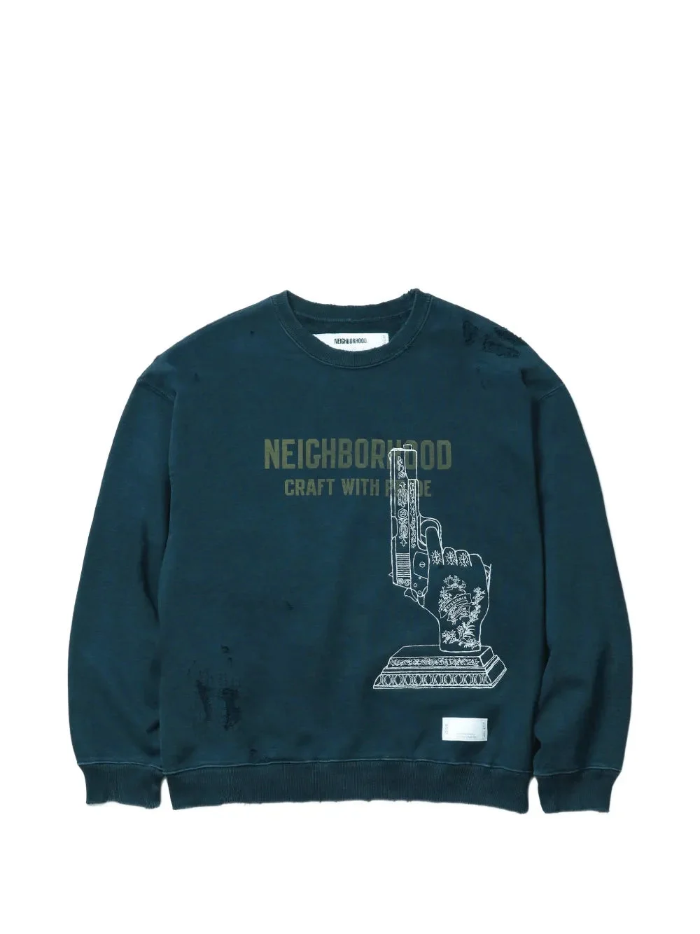 DISTRESSED GRAPHIC-PRINT SWEATSHIRT - 1