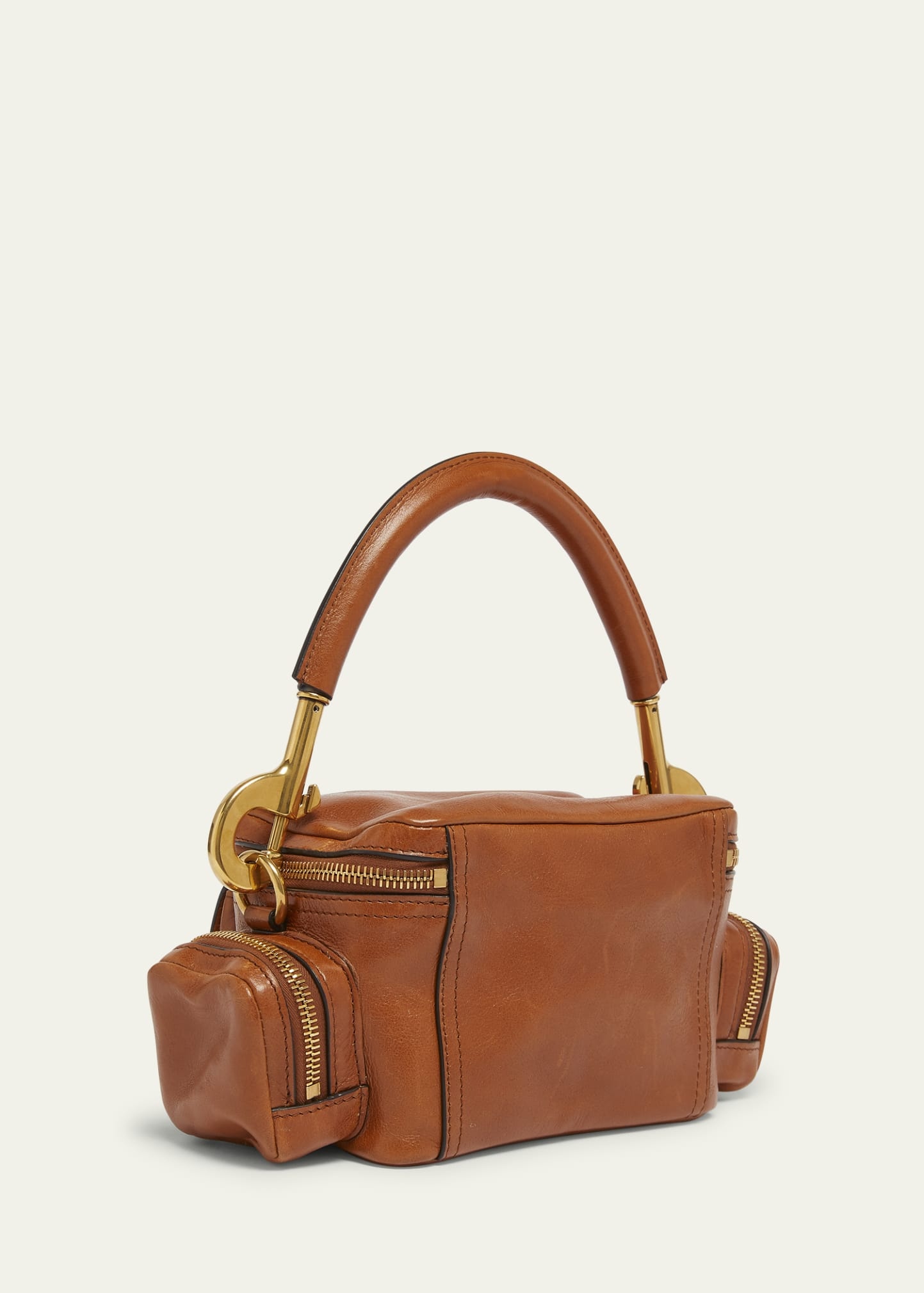 Camera Bag Small in Natural Shiny Calfskin - 3