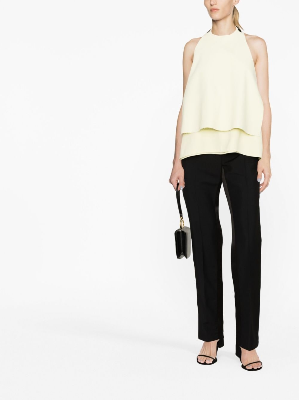 halterneck open-back top - 2