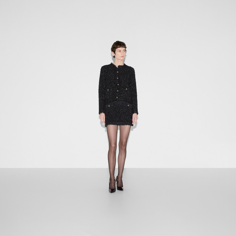 GUCCI Lamé woven cardigan outlook