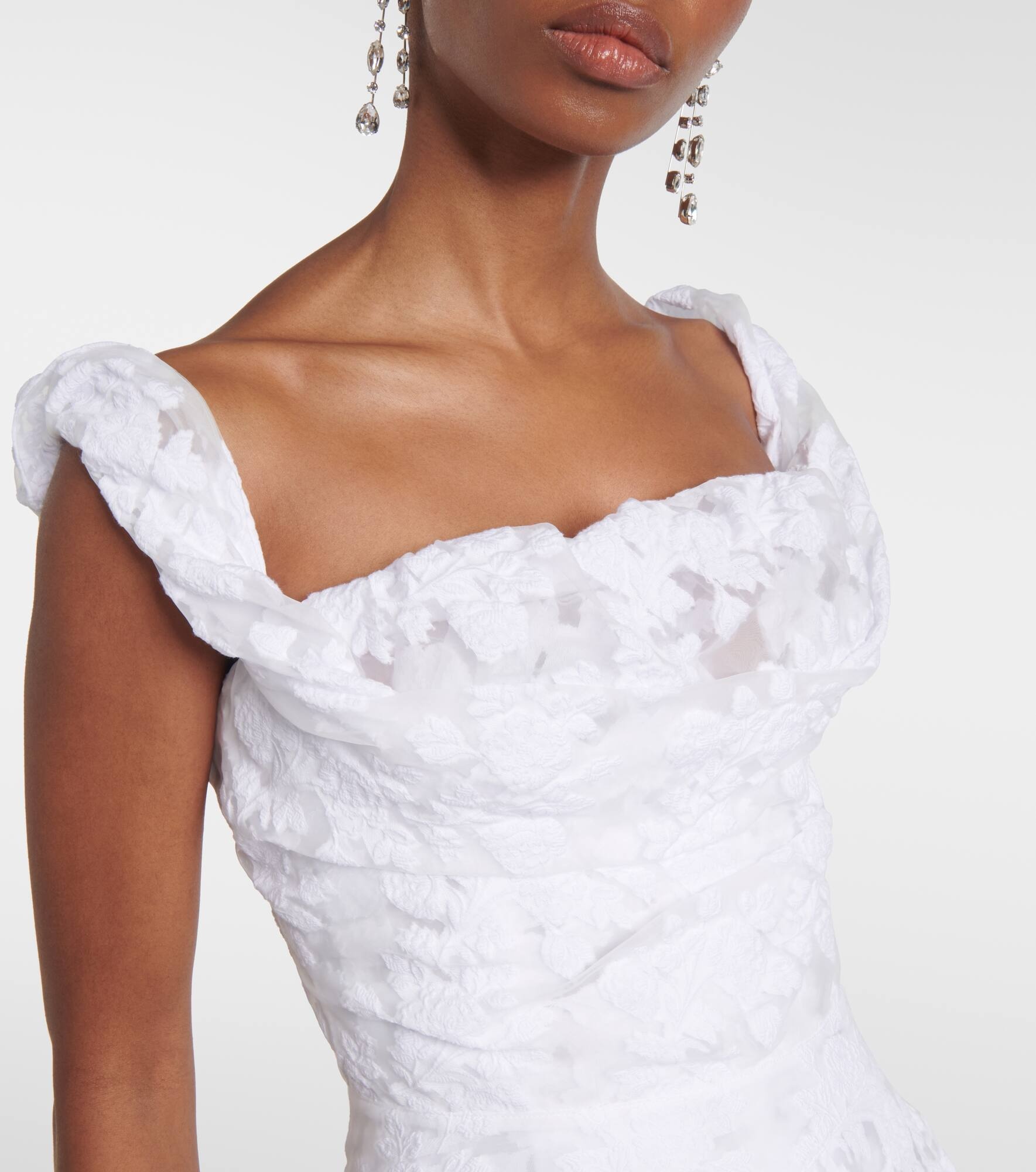 Draped midi dress - 4