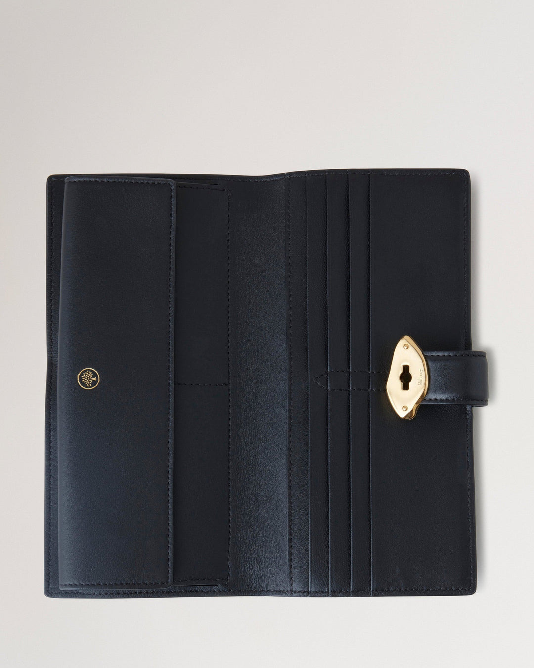 Lana Long Bifold Wallet Black High Gloss Leather - 2