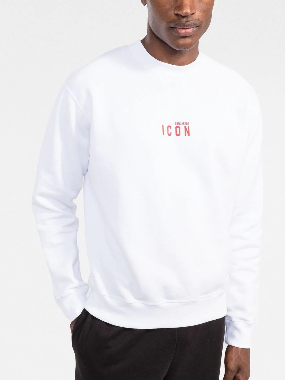 logo-print cotton sweatshirt - 3