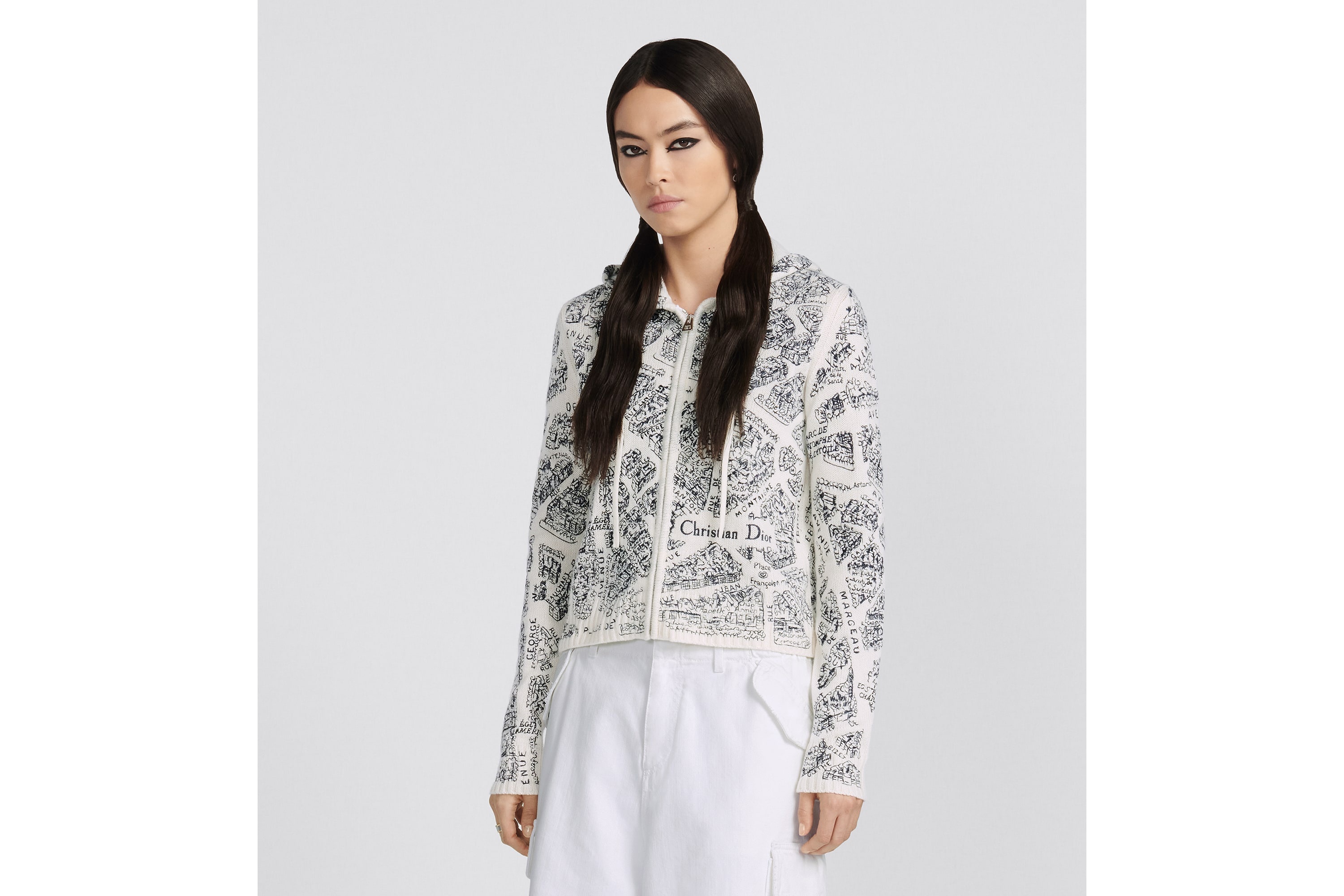 Embroidered Hooded Cardigan - 4