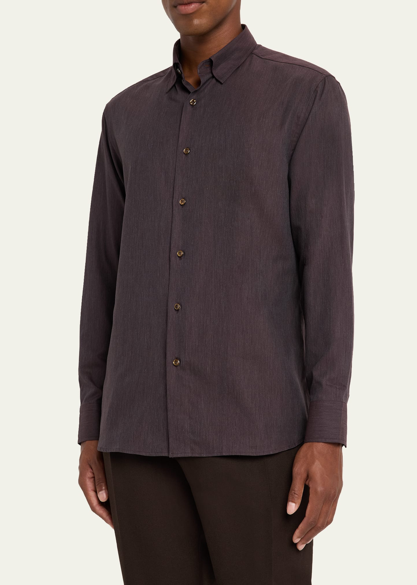 Men's Cotton Flannel Button-Down Shirt - 4