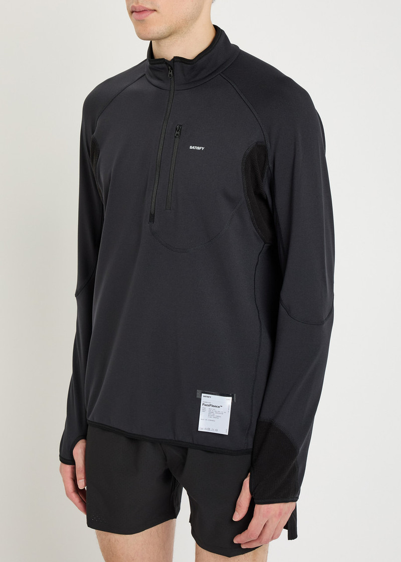 SATISFY Satisfy Fuzzfleece Logo Half-zip Sweatshirt outlook