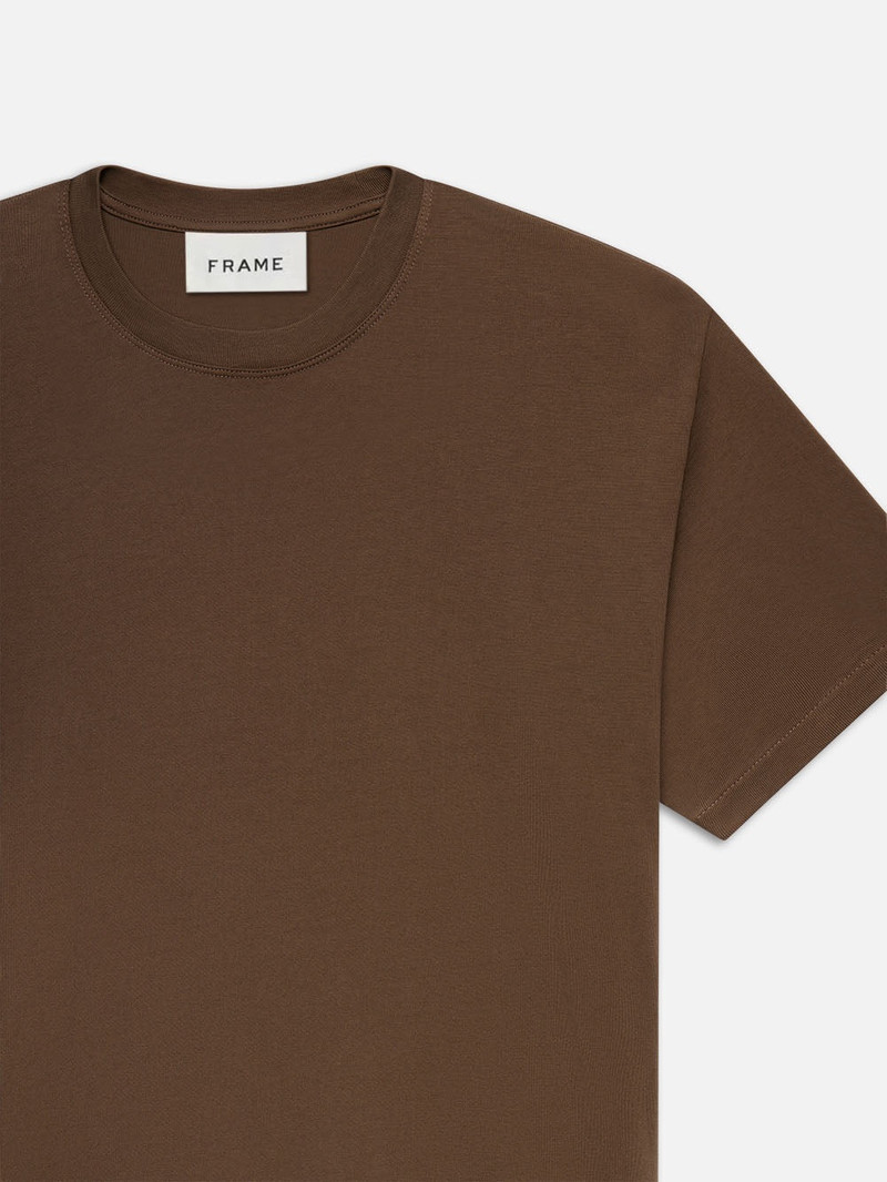 FRAME FRAME Logo Tee in Soft Mocha outlook
