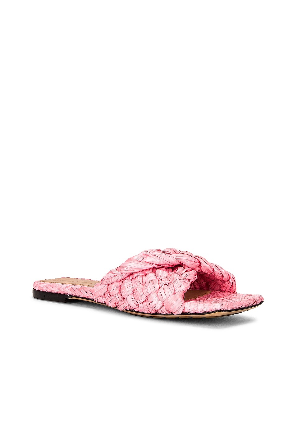 Raffia Stretch Flat Mules - 2