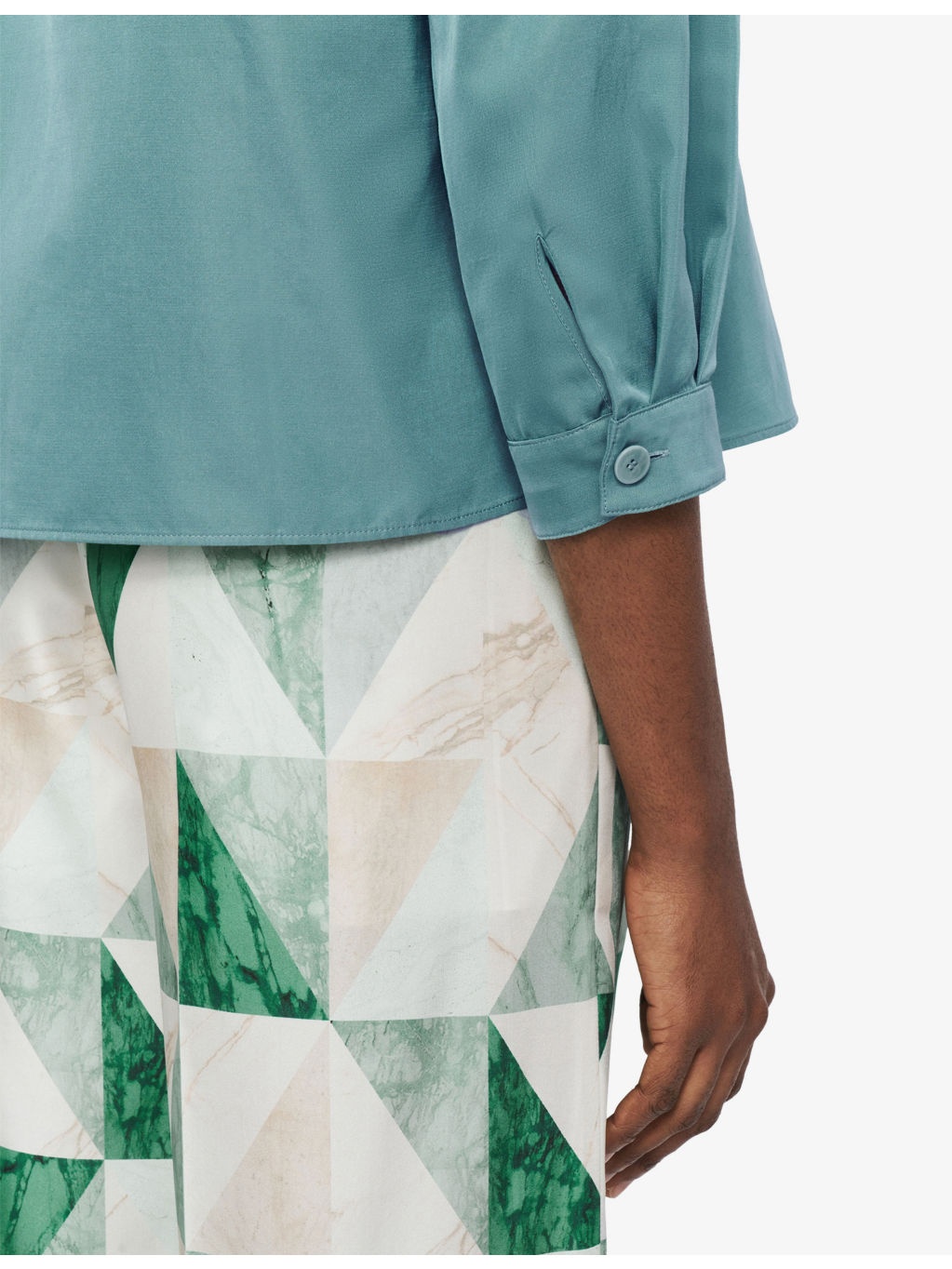 Satie Patch-Pocket Relaxed-Fit Cotton And Silk-Blend Shirt - 6
