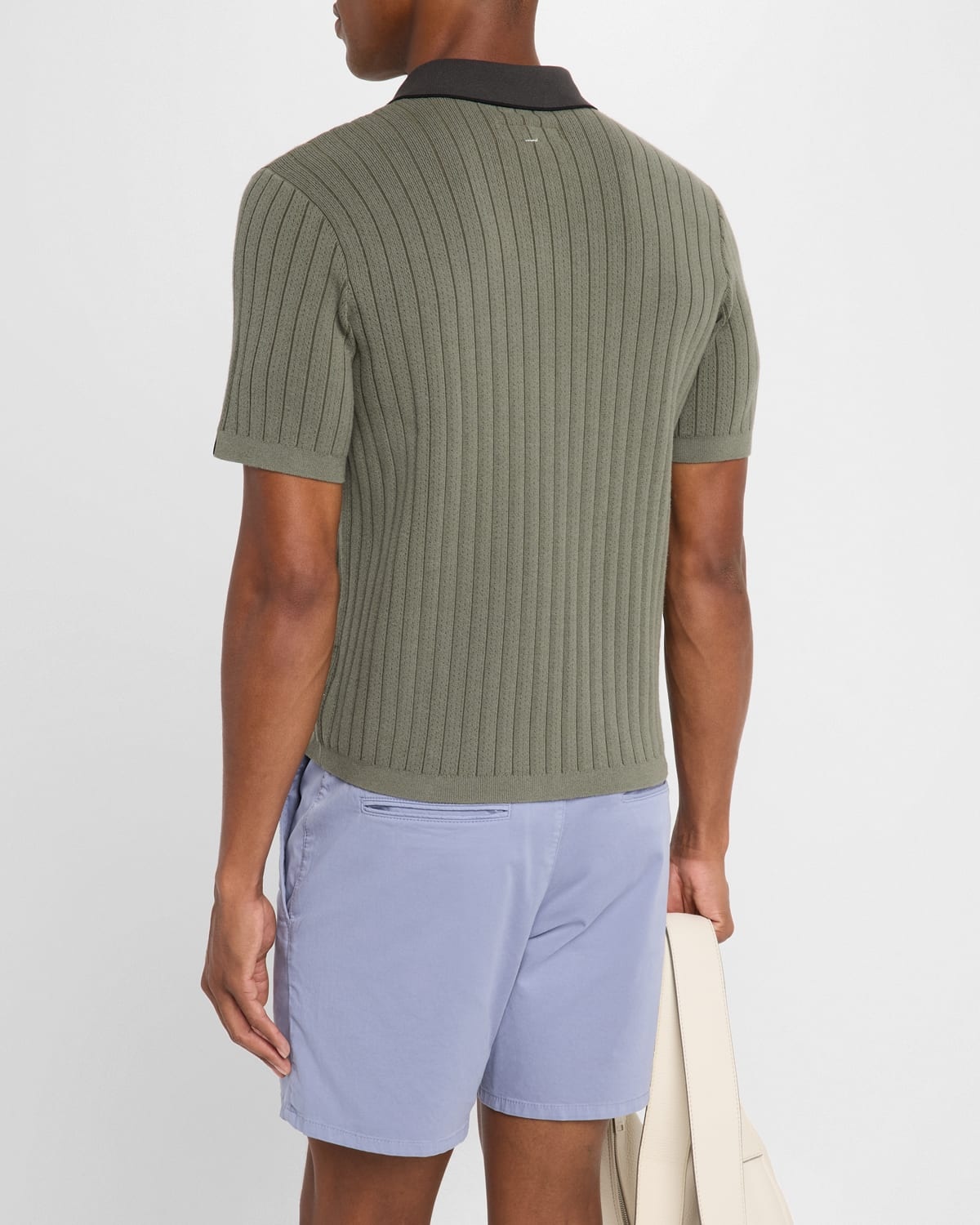 Men's Sanford Ribbed Johnny Collar Polo Sweater - 3
