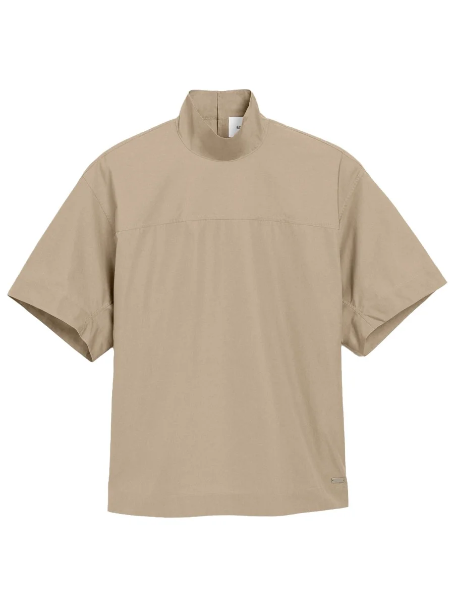 COTTON TOP WITH RAISED COLLAR - 1