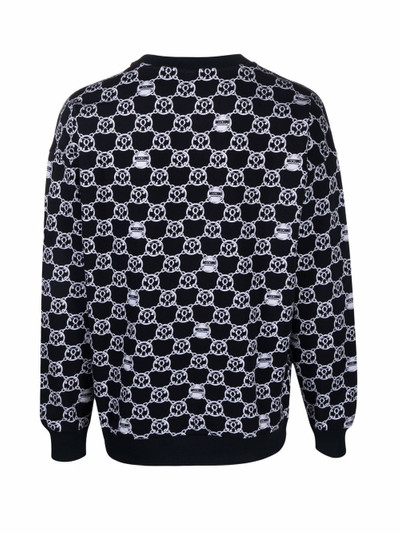 Moschino chain-logo knit jumper outlook