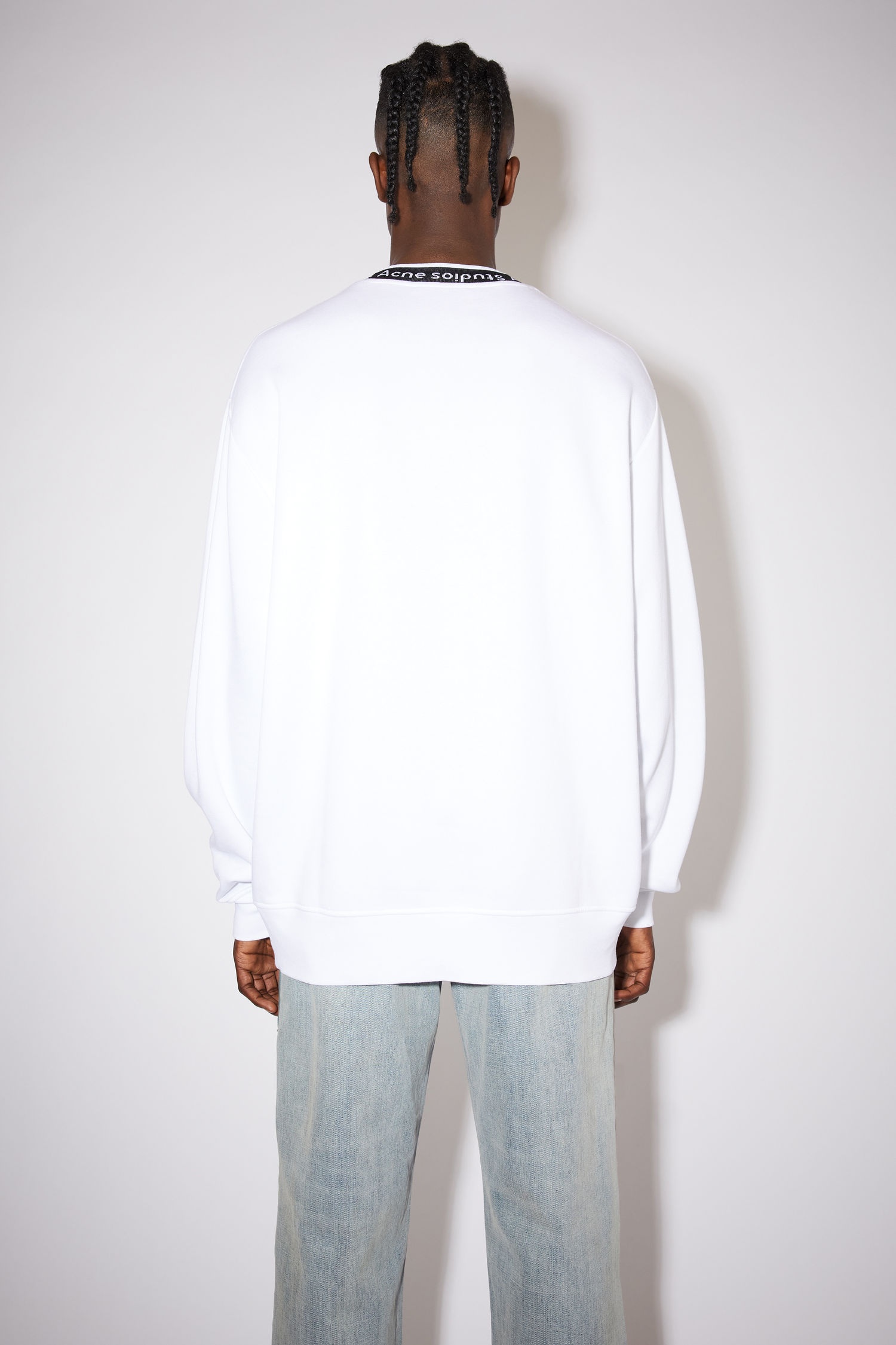 Logo jacquard sweatshirt - Optic White - 3