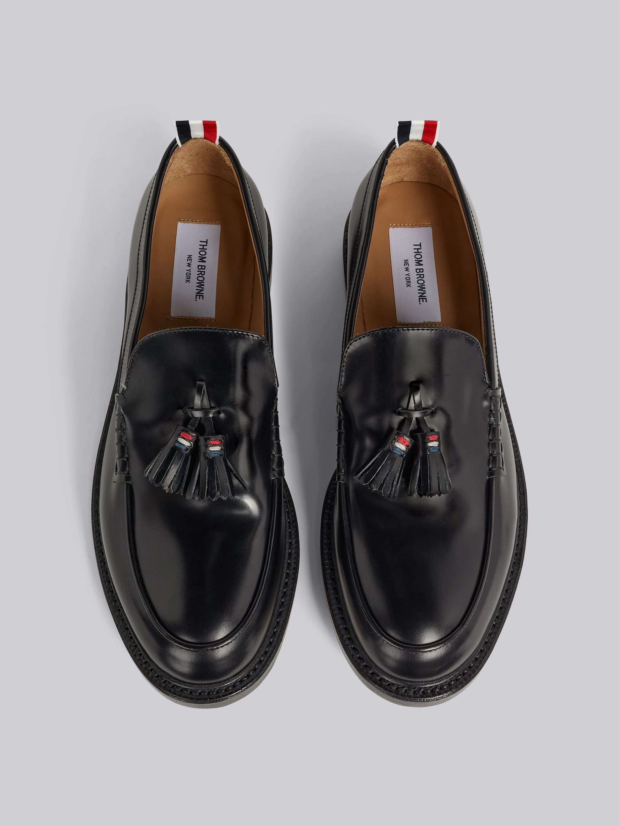 Black Calf Leather Tassel Loafer - 4